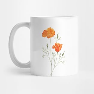 California poppies painting Mug